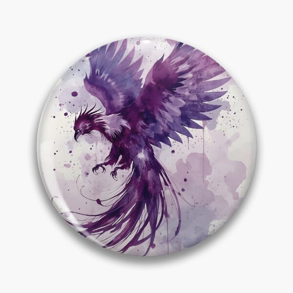 Item preview, watercolor Phoenix purple, Mythical creature, Fantasy animal designed and sold by The Dream Lab.