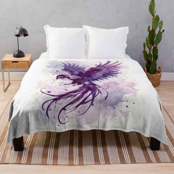 Item preview, watercolor Phoenix purple, Mythical creature, Fantasy animal designed and sold by The Dream Lab.