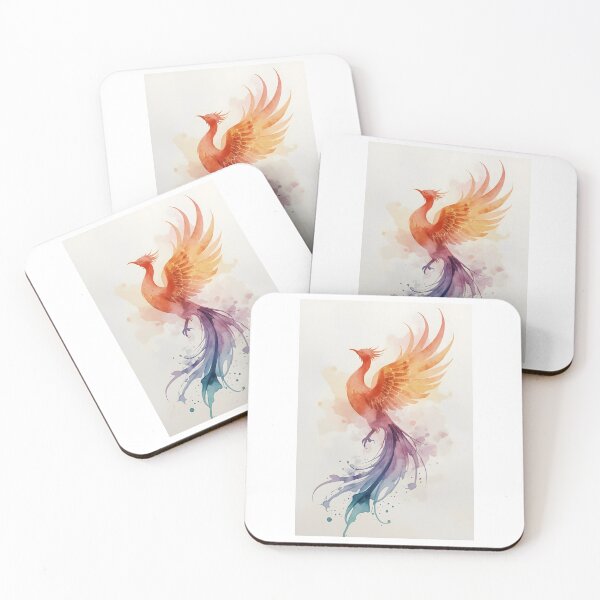 Item preview, Fenix acuarela arcoíris , Criatura mítica, Animal de fantasía designed and sold by The Dream Lab.