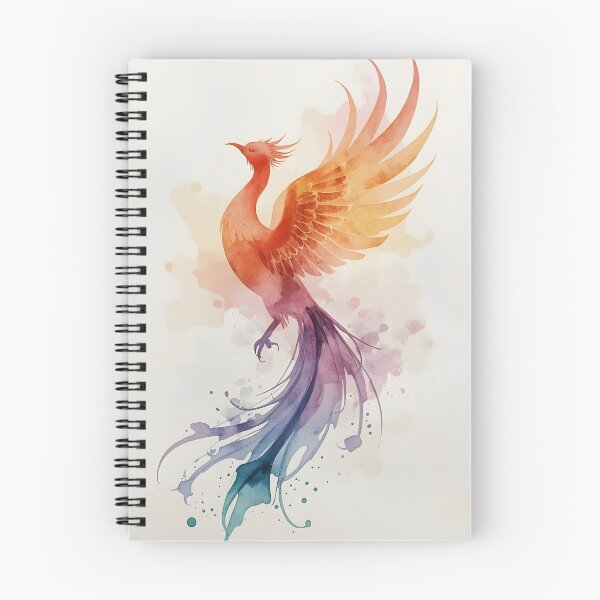 Item preview, watercolor Phoenix rainbow, Mythical creature, Fantasy animal designed and sold by The Dream Lab.