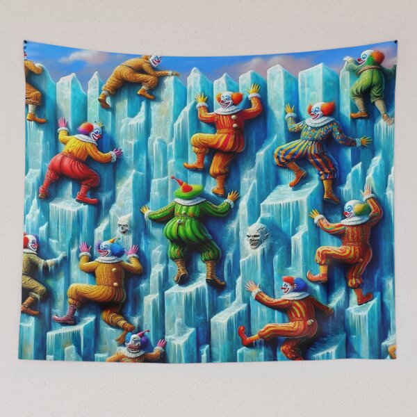 Artikelvorschau, Clown Ascent: Surrealer Eiswand-Kletterzirkus entworfen und verkauft von daweave77.