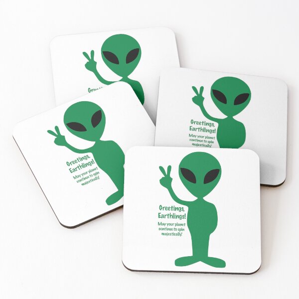 Item preview, Greetings, Earthlings! May your planet continue to spin majestically. designed and sold by likbatonboot.