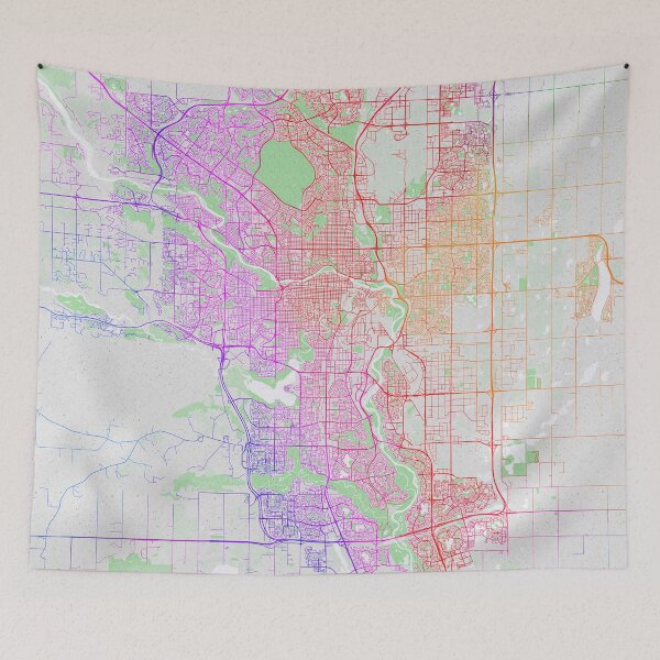 Item preview, Calgary City Map of Alberta, Canada  - Colorful designed and sold by deMAP.