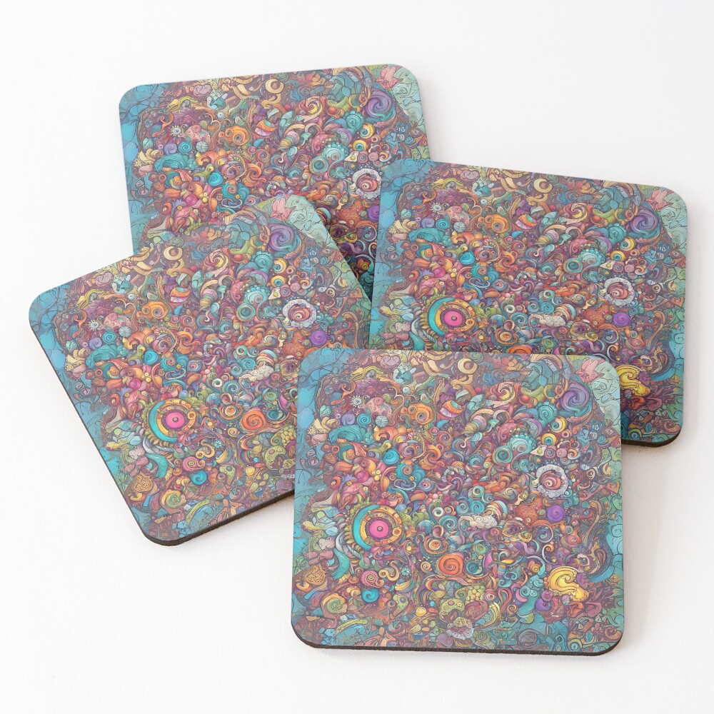 Item preview, Coasters (Set of 4) designed and sold by ScribbleLoft.
