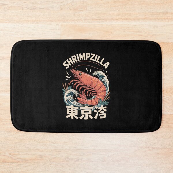 Item preview, Shrimpzilla Tokyo Bay – Funny Japanese Monster Shrimp Design in Retro Ukiyo-e Style designed and sold by paulo silveira.