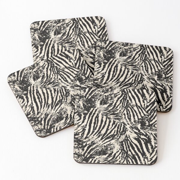 Item preview, Elegant Zebra Stripes Modern Abstract Animal Pattern in Black and Beige designed and sold by trajeado14.