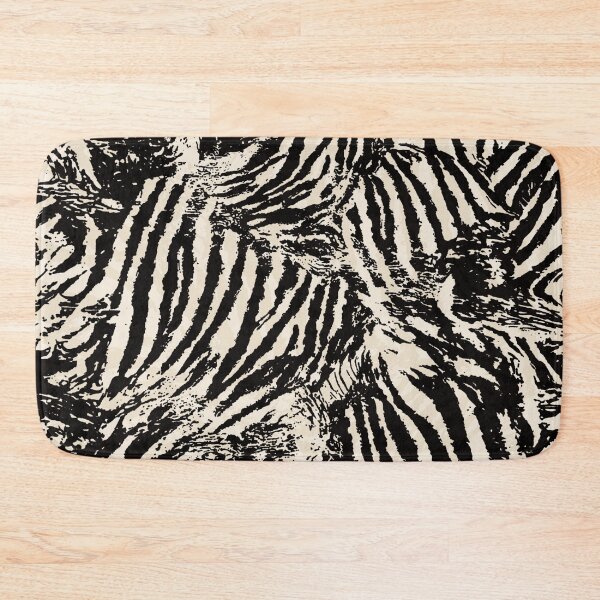Item preview, Elegant Zebra Stripes Modern Abstract Animal Pattern in Black and Beige designed and sold by trajeado14.