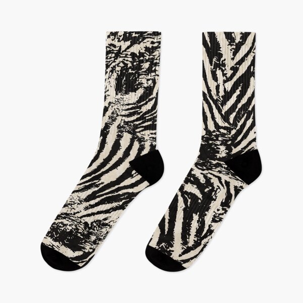 Item preview, Elegant Zebra Stripes Modern Abstract Animal Pattern in Black and Beige designed and sold by trajeado14.