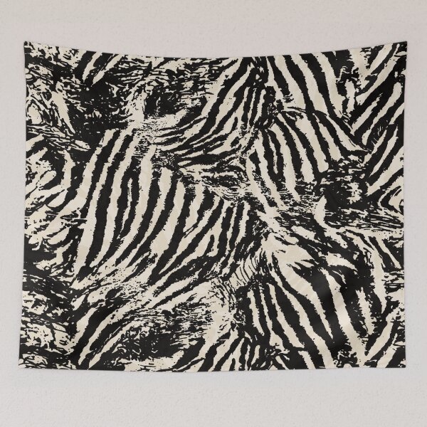 Item preview, Elegant Zebra Stripes Modern Abstract Animal Pattern in Black and Beige designed and sold by trajeado14.