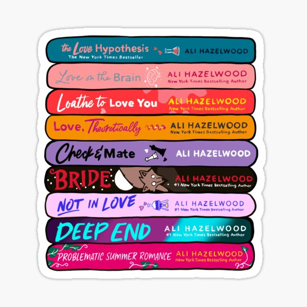Item preview, Ali Hazelwood Book Stack – Illustrated Book Spines for Romance Readers designed and sold by molliehendrick.