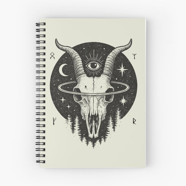 Item preview, Occult Ram Skull with Cosmic Elements designed and sold by Spellhound.