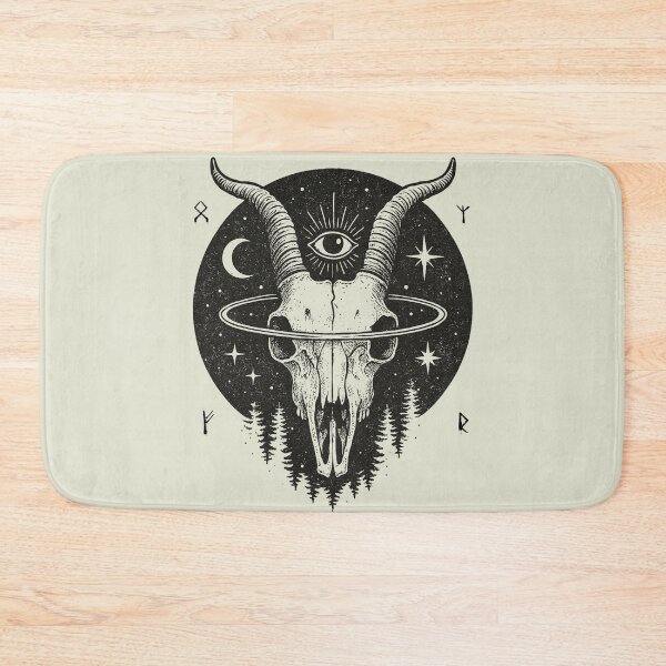 Item preview, Occult Ram Skull with Cosmic Elements designed and sold by Spellhound.