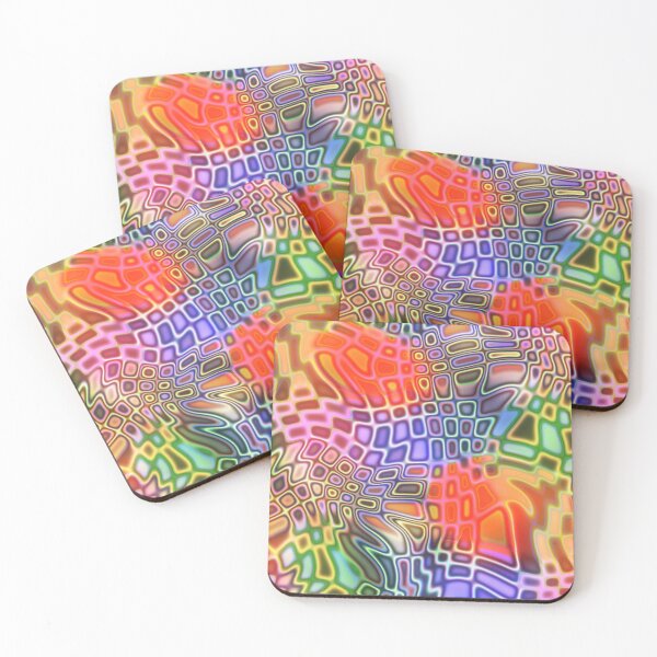 Item preview, Psychedelic electric neon pattern  designed and sold by FatBirdie.