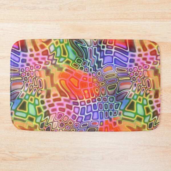 Item preview, Psychedelic electric neon pattern  designed and sold by FatBirdie.