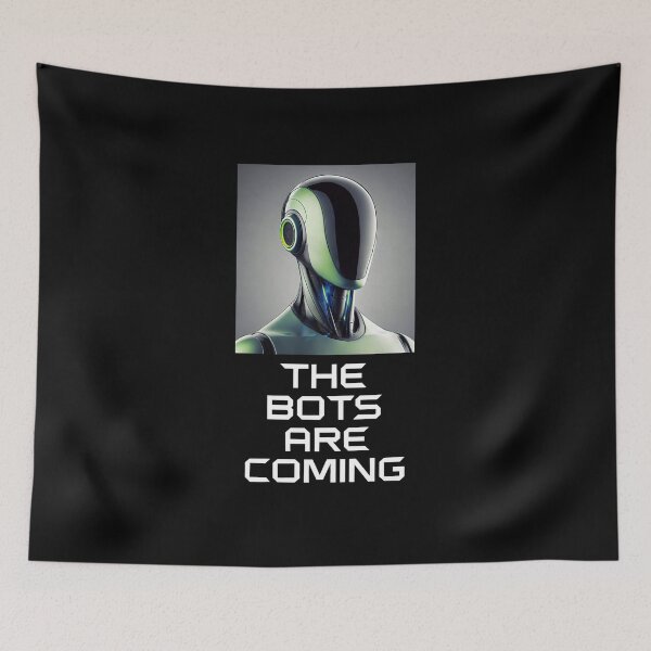 Item preview, Tesla bot designed and sold by TEEJAMBOREE.