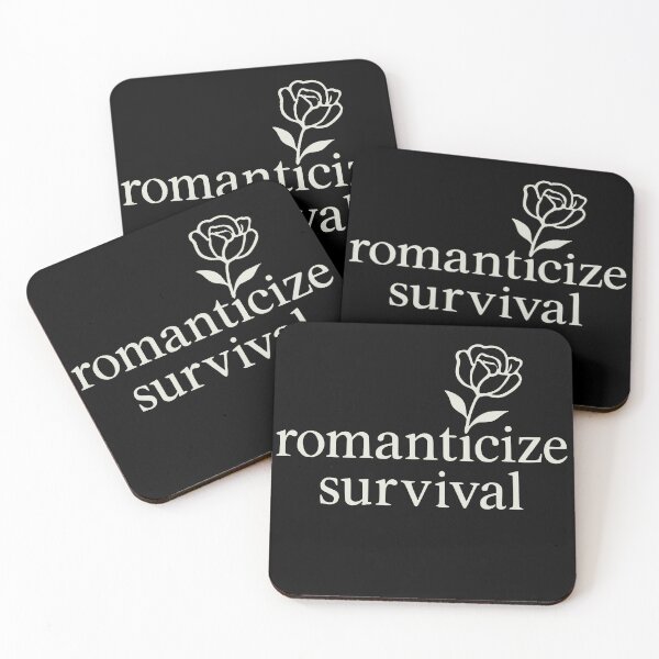 Item preview, Romanticize Survival – Aesthetic Motivational Quote designed and sold by Spellhound.