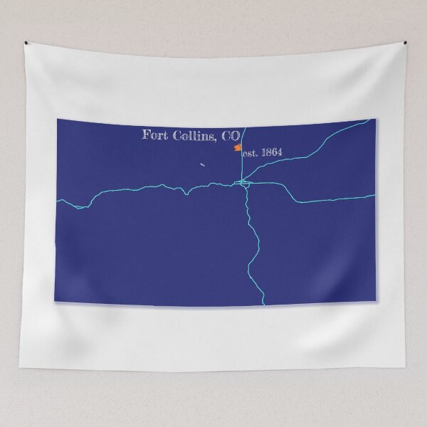 Item preview, Fort Collins, CO [Blue] designed and sold by PhilbonianDezin.