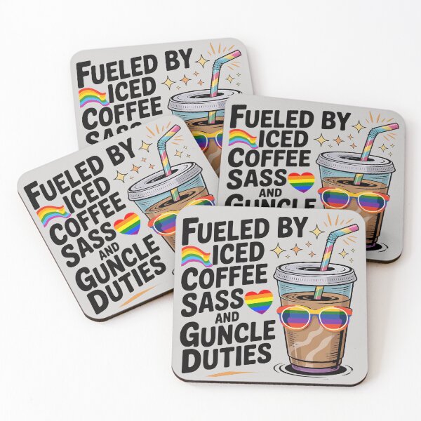 Item preview, Guncle Fuel, Iced Coffee and Sass Pride designed and sold by Bliss Find And Design.