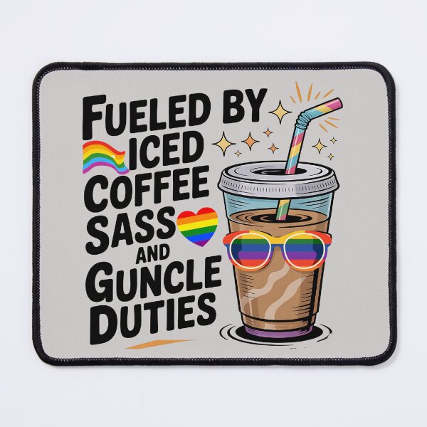 Item preview, Guncle Fuel, Iced Coffee and Sass Pride designed and sold by Bliss Find And Design.