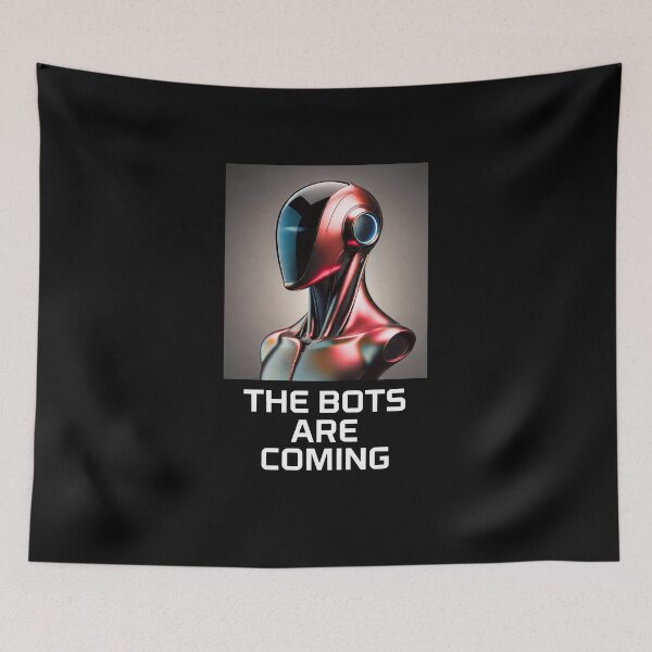 Item preview, Tesla bot designed and sold by TEEJAMBOREE.