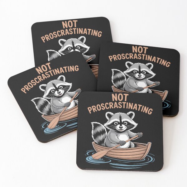 Item preview, Raccoon Procrastination Funny Rowboat Kayak Canoe designed and sold by CookWorldLaughs.