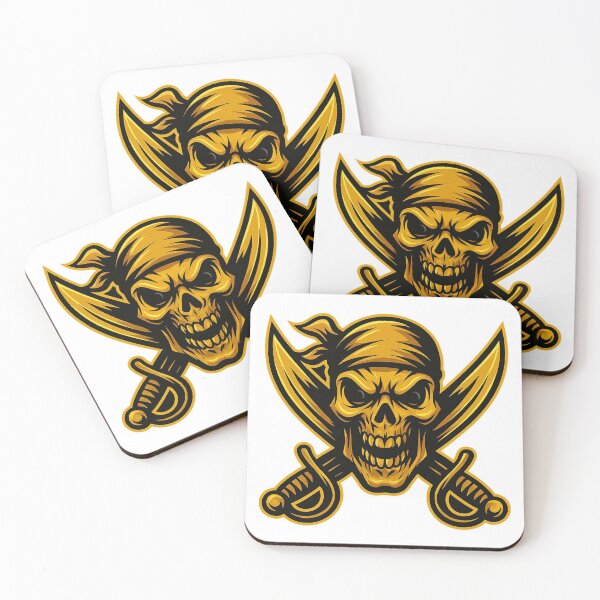 Item preview, Gold Pirate Skull Logo designed and sold by funspms.