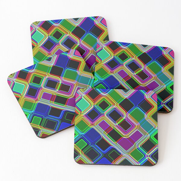 Item preview, Psychedelic electric neon pattern  designed and sold by FatBirdie.