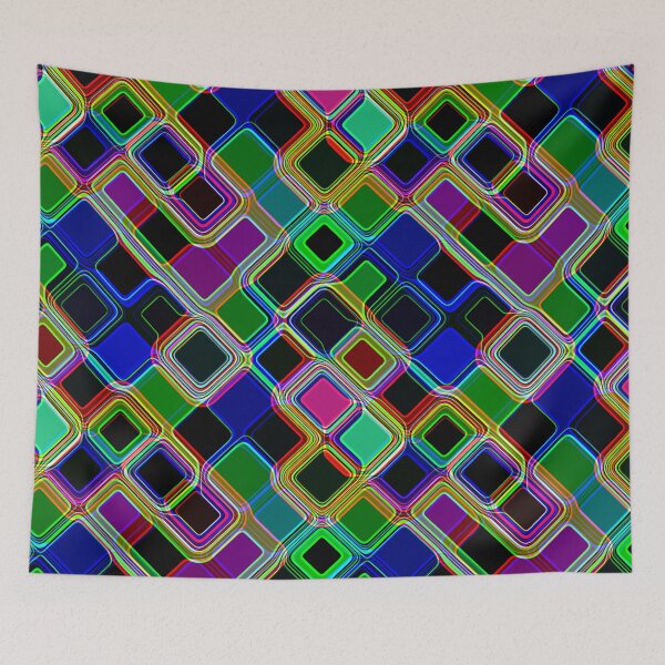 Item preview, Psychedelic electric neon pattern  designed and sold by FatBirdie.