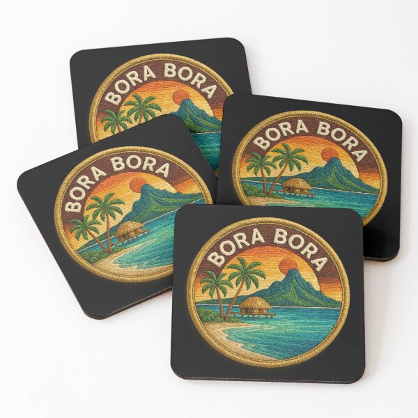 Item preview, Bora Bora – Sunset Hut & Palm designed and sold by Girih.