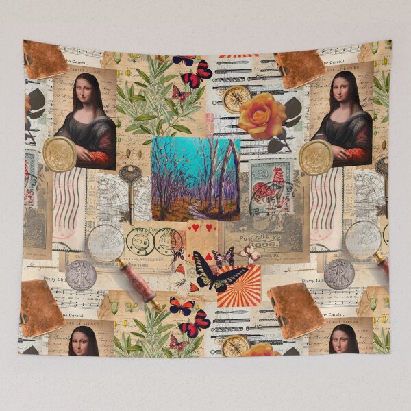 Item preview, Mona Lisa Pathway Painting with Butterflies Collage designed and sold by missdebi27.