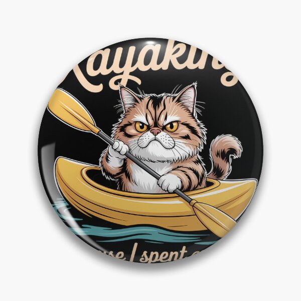 Item preview, Funny Sarcastic Kayaking Saying Kayak Lovers Cat Kayaker designed and sold by DoorwayThreads.
