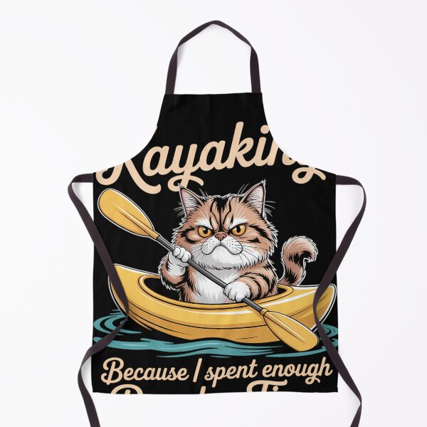 Item preview, Funny Sarcastic Kayaking Saying Kayak Lovers Cat Kayaker designed and sold by DoorwayThreads.