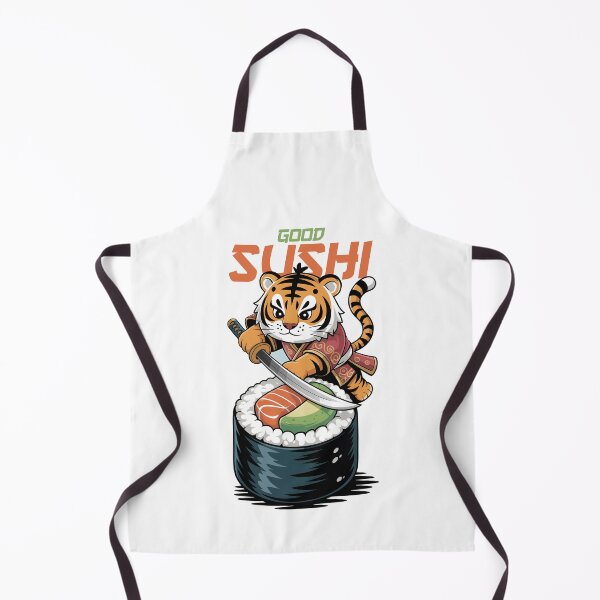 Item preview, Good taste: a samurai tiger cutting sushi like a chef designed and sold by Dizartico.