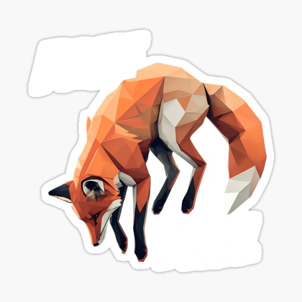 Item preview, Renard libre à faible polygone designed and sold by ArunDandiboina.