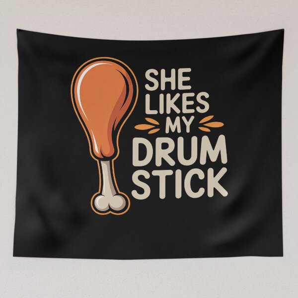 Item preview, She Likes My Drum Stick Thanksgiving designed and sold by brynatshop.