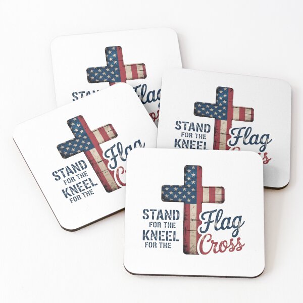 Artikelvorschau, Stehen Sie für die Flagge, knien Sie für das Kreuz entworfen und verkauft von ChristianLife.