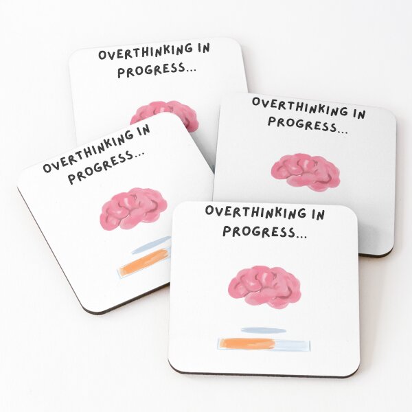 Item preview, Overthinking In Progress Design designed and sold by Vibe-Press.