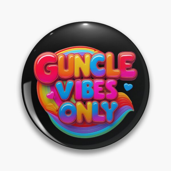 Item preview, Guncle Vibes Only, Retro Rainbow Gay Pride for Cool Uncles designed and sold by Bliss Find And Design.