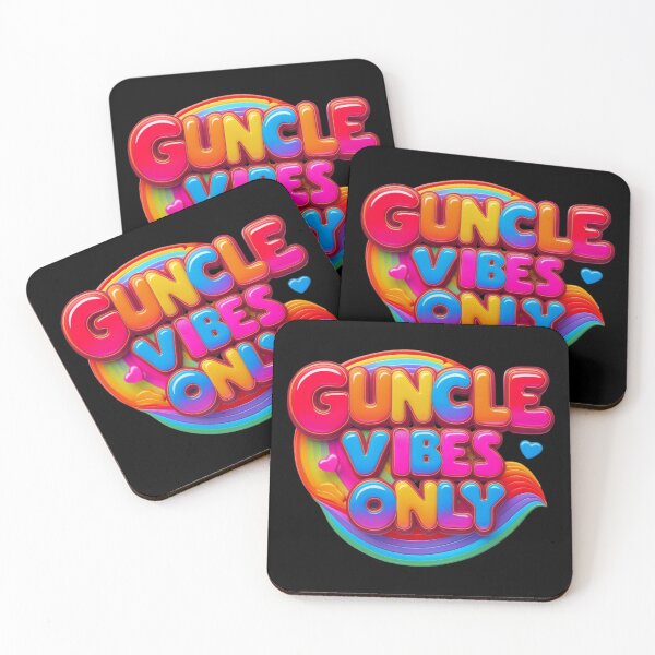 Item preview, Guncle Vibes Only, Retro Rainbow Gay Pride for Cool Uncles designed and sold by Bliss Find And Design.