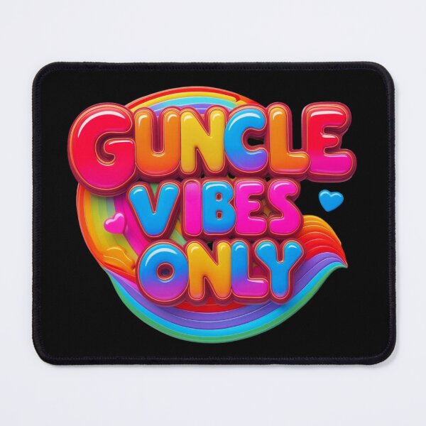 Item preview, Guncle Vibes Only, Retro Rainbow Gay Pride for Cool Uncles designed and sold by Bliss Find And Design.