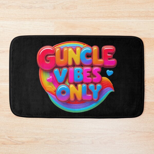 Item preview, Guncle Vibes Only, Retro Rainbow Gay Pride for Cool Uncles designed and sold by Bliss Find And Design.