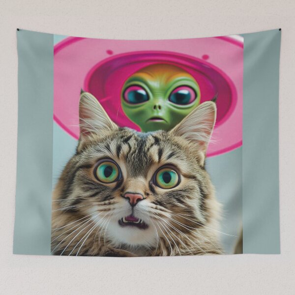 Item preview, Cat Selfie Ufo. designed and sold by EunsooLee.