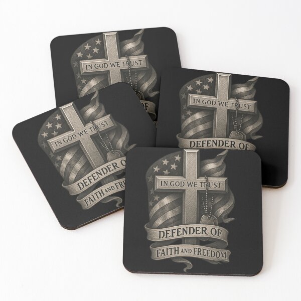 Item preview, In god we trust defender of faith and freedom  designed and sold by RedWhiteAndReel.