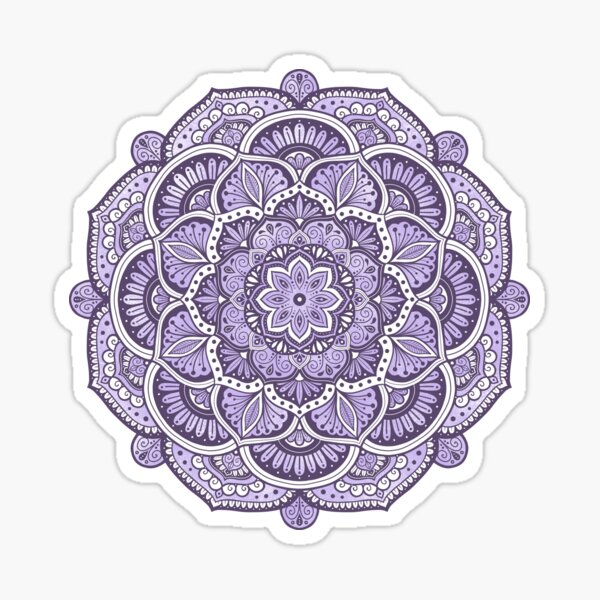 Mystic Purple Flower Mandala Sticker