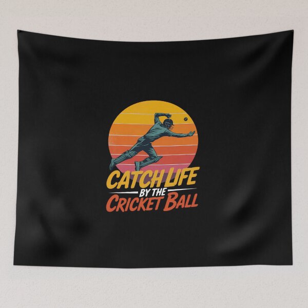 Item preview, Catch Life By The Cricket Ball Design For Cricket Lovers designed and sold by KarstenNoanra.