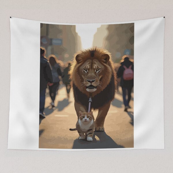 Item preview, Cat controls lion. designed and sold by Whose-sweat.