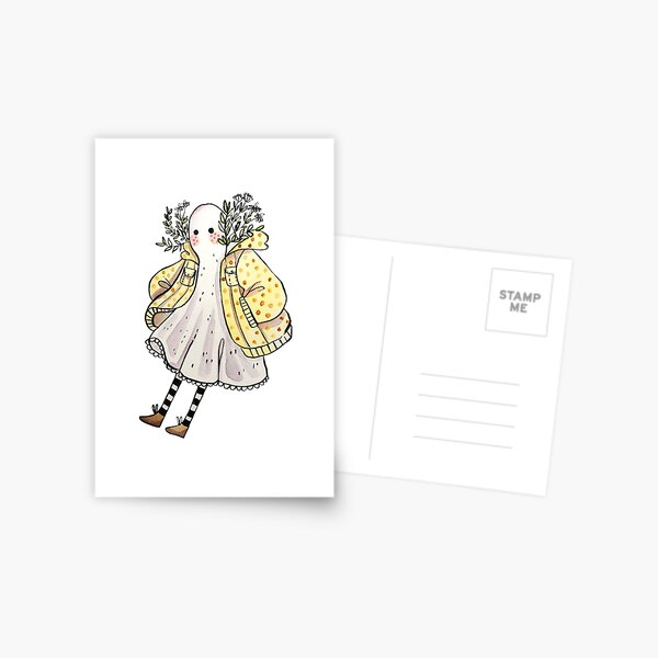 Little Ghostie in Raincoat Postcard
