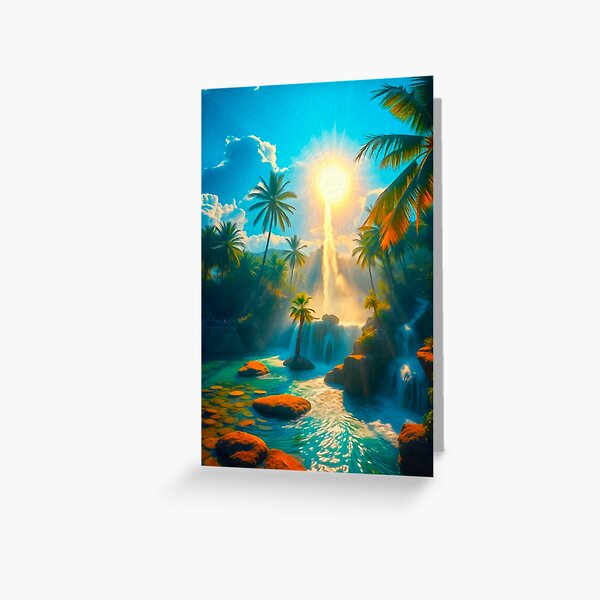 Arteman Inspiration - Collection Oasis Paradisiaque - "La Révélation des Oasis" Carte de vœux