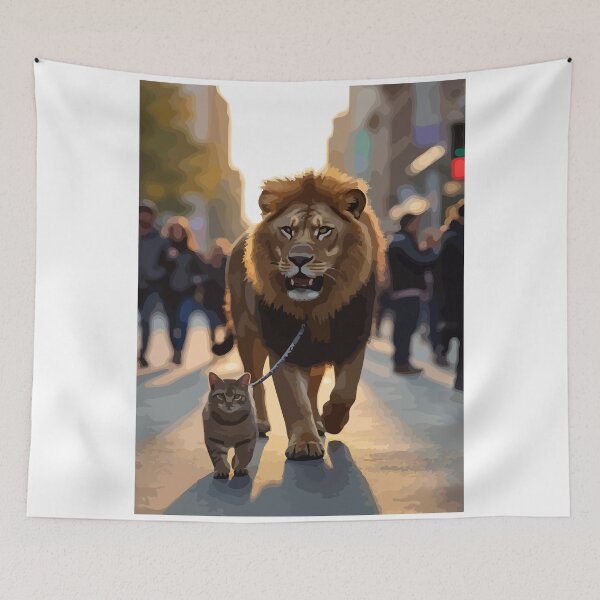 Item preview, Cat controls lion. designed and sold by Whose-sweat.