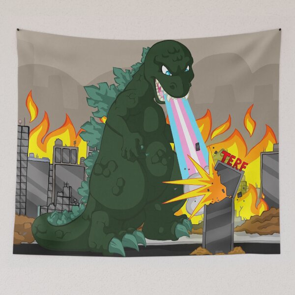 Item preview, Gojira Protects Trans Lives! designed and sold by Plundercat.